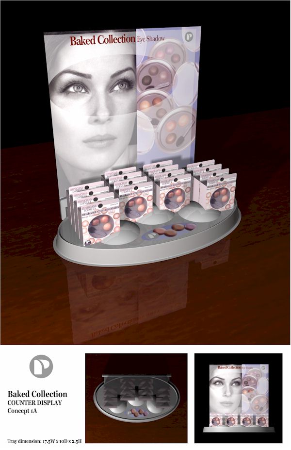 Star Plastic thermoformed tray for cosmetic counter display 